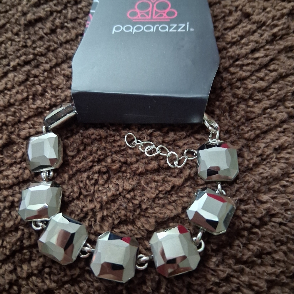 Paparazzi Metallic Silver Bracelet